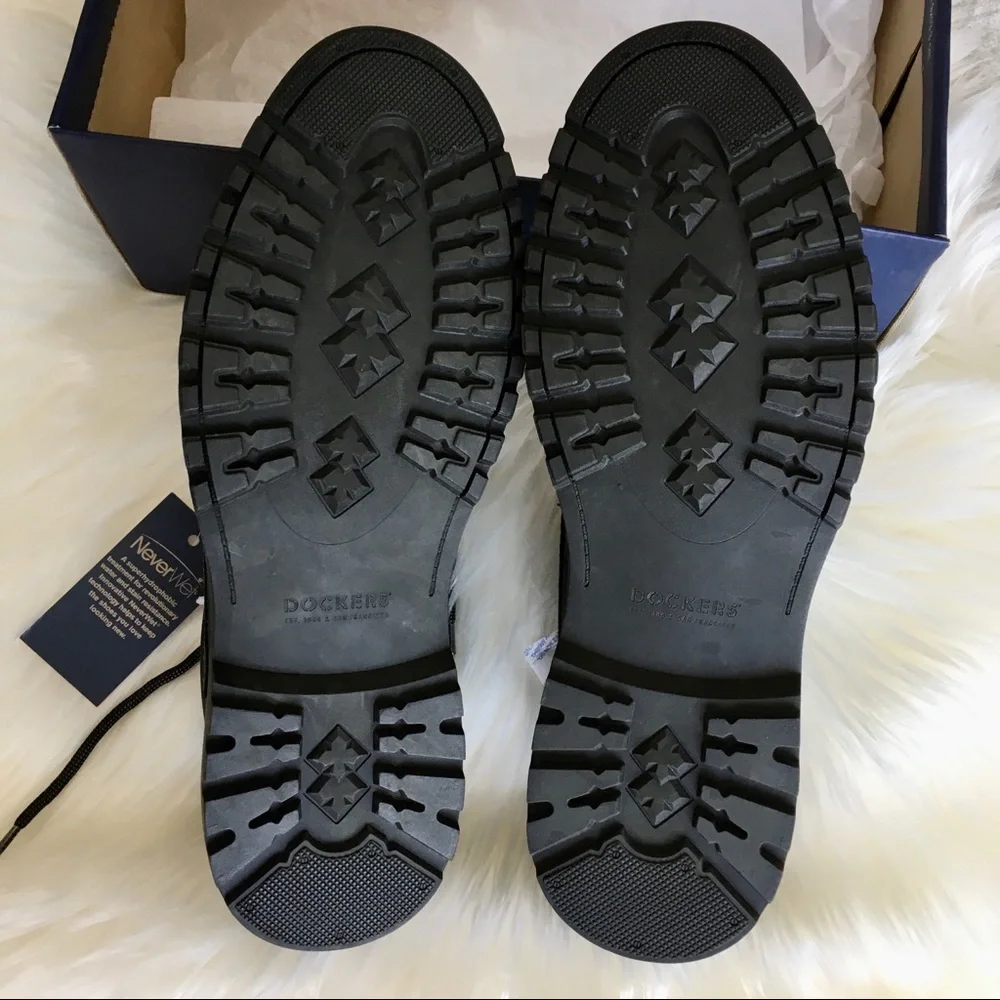NEW Dockers Men's Overton Black Leather Shoes